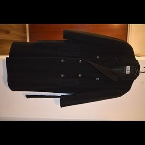 Wool Coat Bongardi (48) Made in Germany, Classic dark green; Great Quality